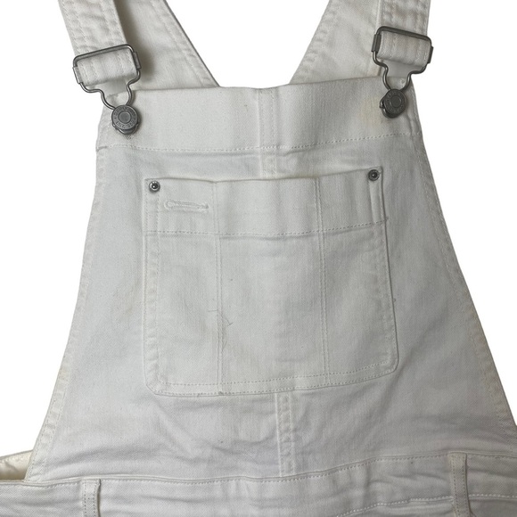 GAP Overall‎ Shorts Size Small White Denim - Picture 3 of 13